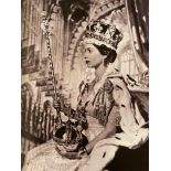 Queen Elizabeth II, Imperial State Crown, Sovereigns Orb and Sceptre with Cross Print