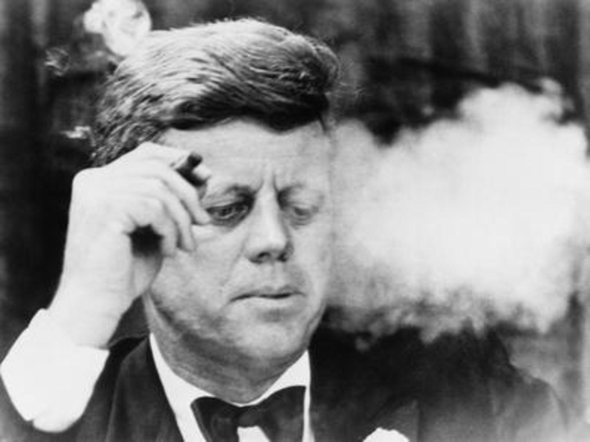 President John Fitzgerald Kennedy, Cigar, 1963 Print