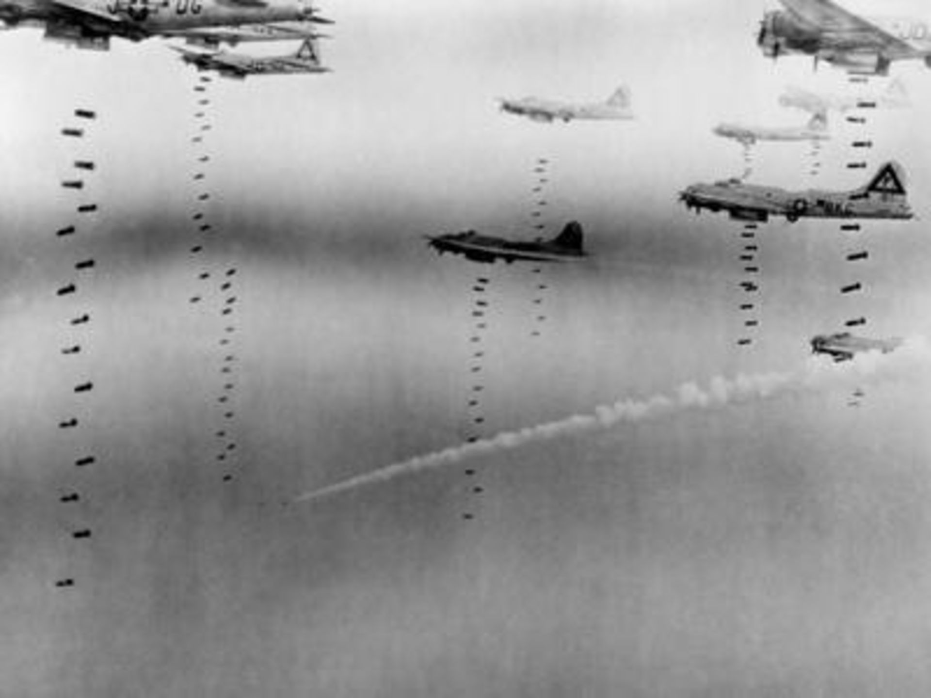 World War II, B-17 Bombing, Dresden, 1945 Print