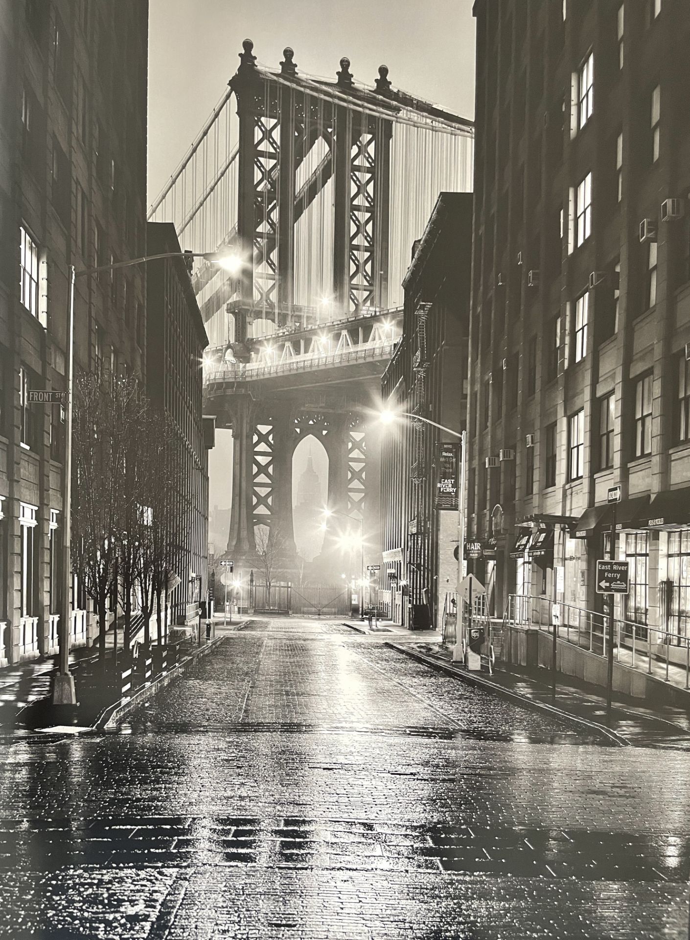 "Vintage Road, Manhattan Bridge, New York" Print