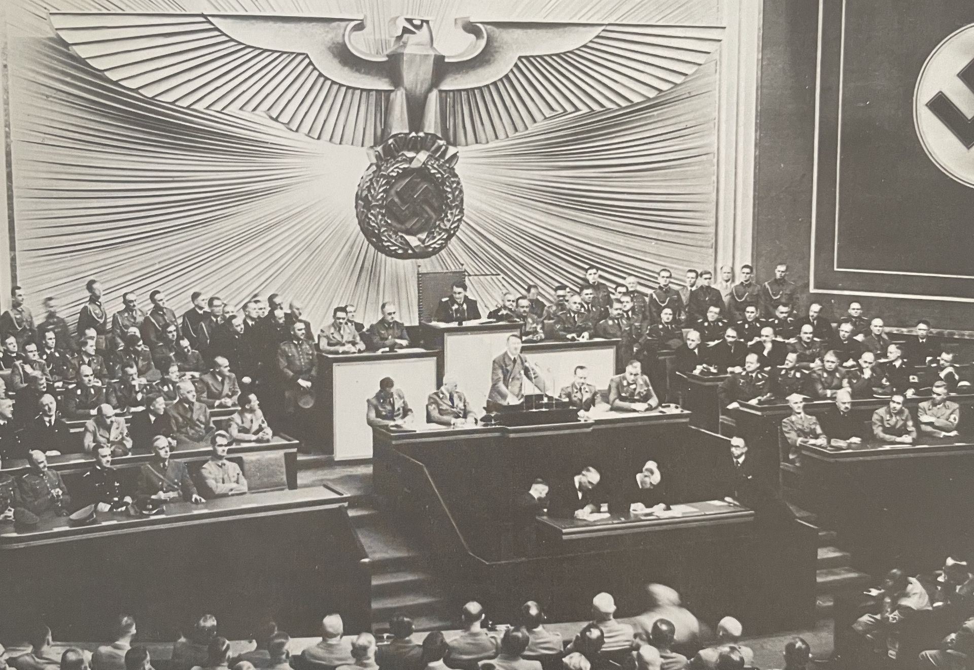 Germany "Adolf Hitler, Reichstag address, September 1, 1939" Print