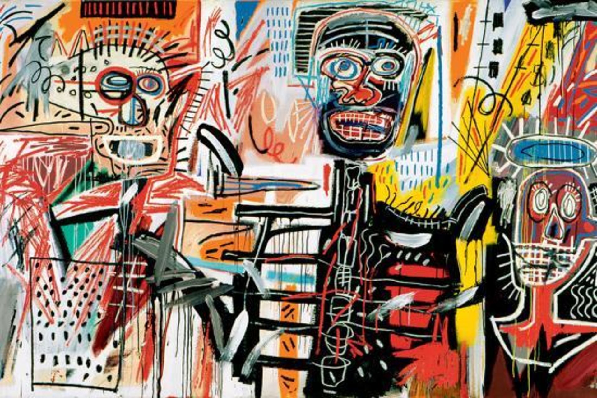 Jean Michel Basquiat "Philistines, 1982" Offset Lithograph