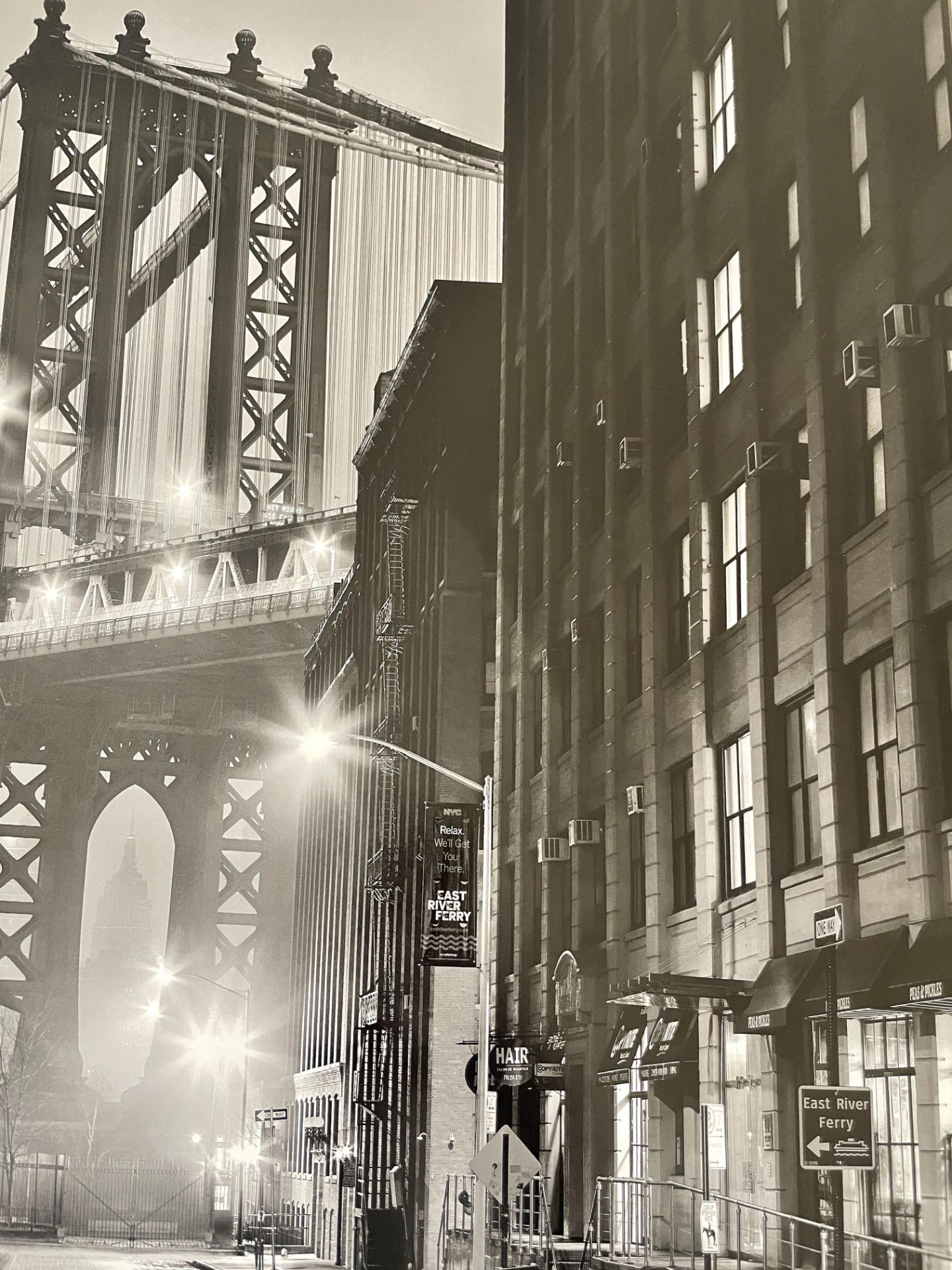 "Vintage Road, Manhattan Bridge, New York" Print - Image 2 of 6