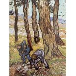 Vincent Van Gogh "Two Diggers Among Trees, Saint-Remy, April,1890" Print
