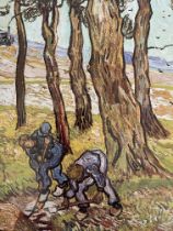 Vincent Van Gogh "Two Diggers Among Trees, Saint-Remy, April,1890" Print