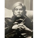 Helmut Newton "Andy Warhol, Vogue Uoma, Paris 1974" Print