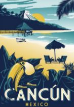 Cancun, Mexico Travel Poster