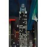 Georgia Okeeffe "Radiatior Building, Night, New York" Offset LIthograph
