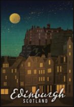 Edinburgh, Scotland Travel Poster