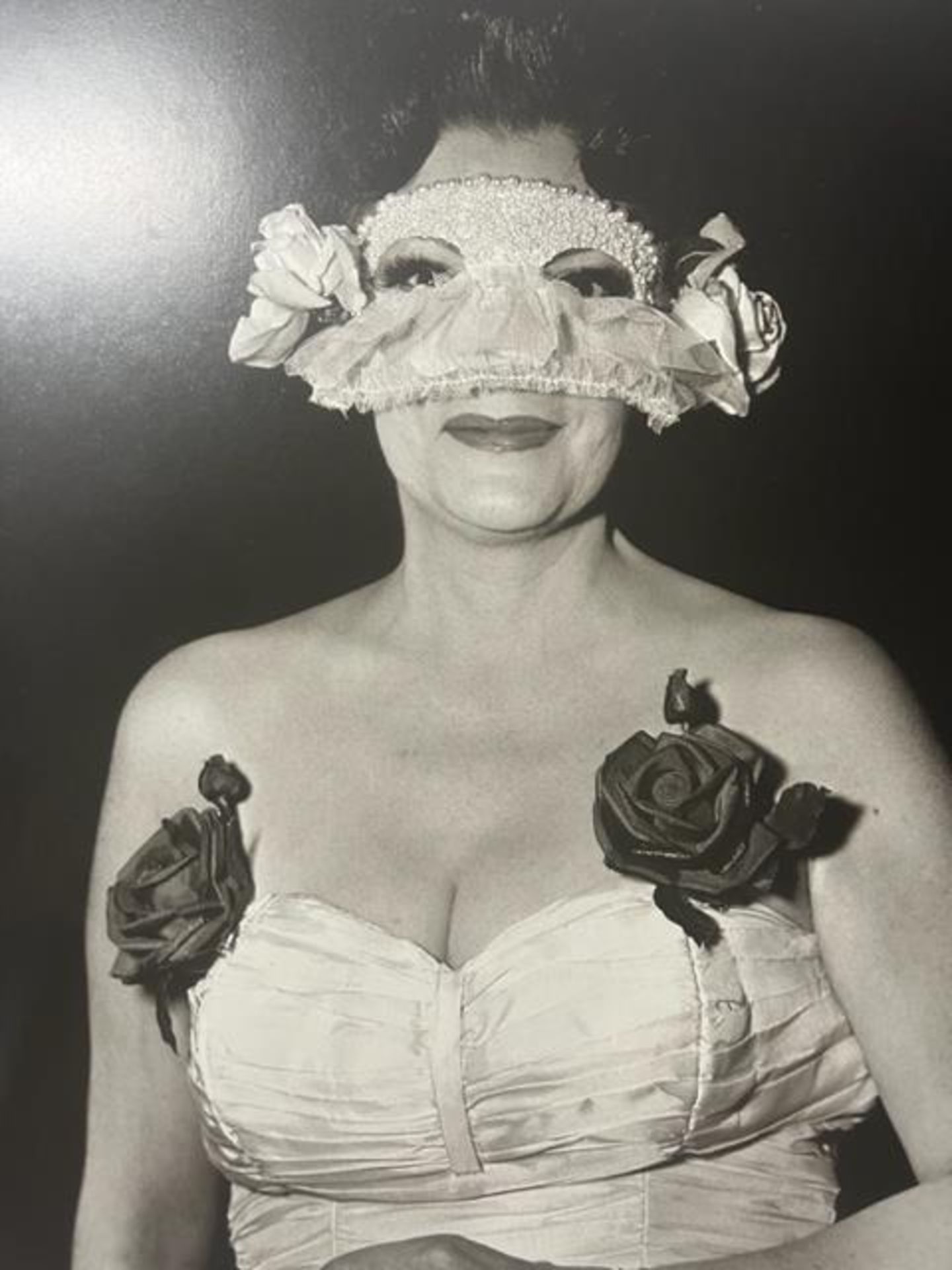 Diane Arbus "Lady at a Masked Ball" Print.