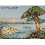 RMS Franconia, Monaco, Travel Poster