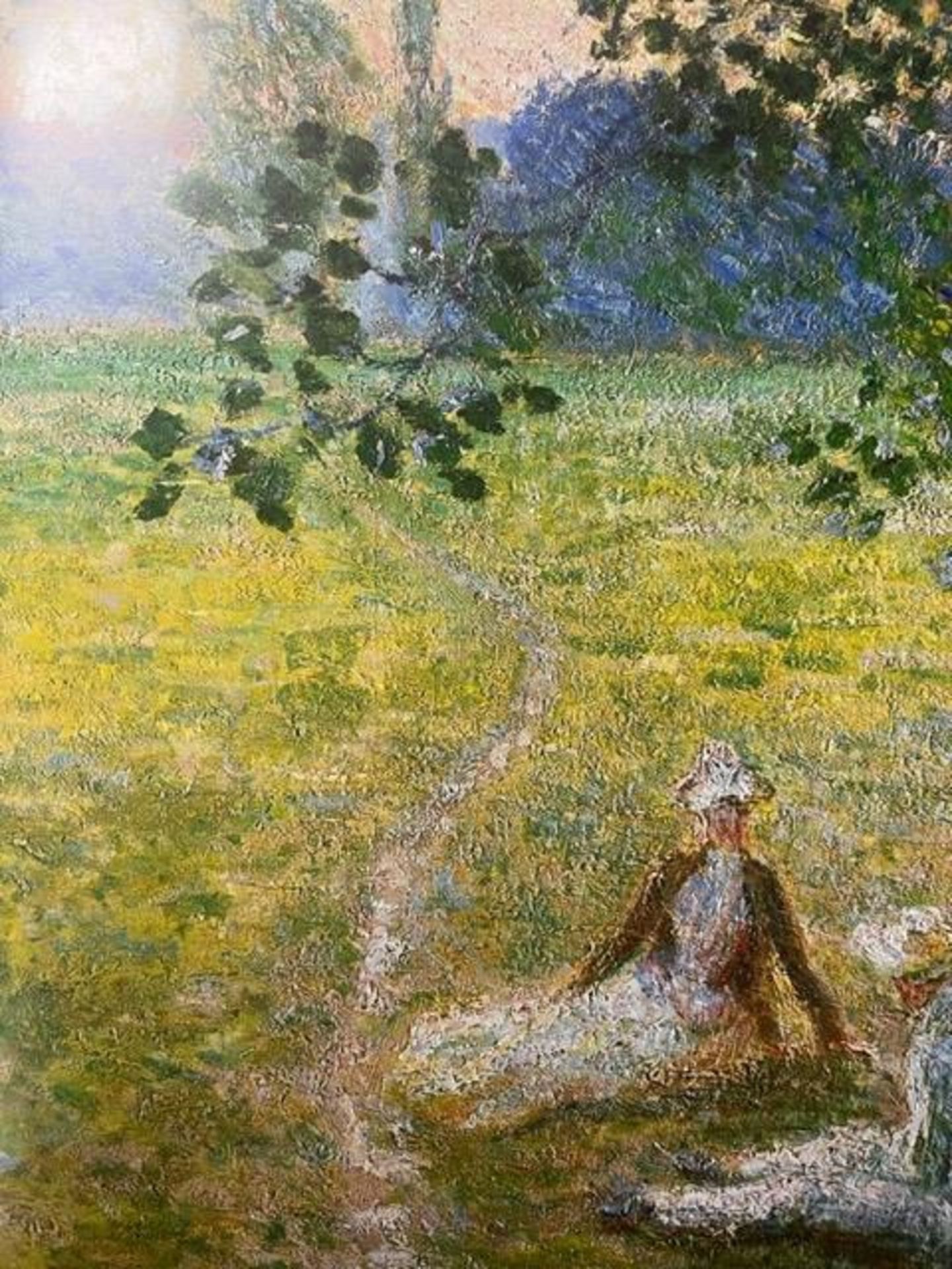 Claude Monet "Evening in the Meadow" Print. - Bild 4 aus 6