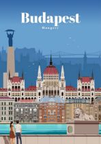 Budapest, Hungary Travel Poster