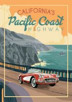 Califronia, Pacific Coast Highway Travel Poster