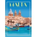 Malta, Italy Travel Poster