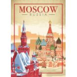 Moscow, Russia Travel Poster