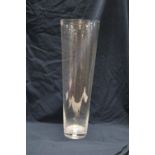 A large hand blown glass vase 71cm tall - shipping unavailable