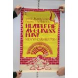 A original Leeds university Union concert poster from 1970's Humblepie McGuiness Flint. Size