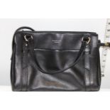 A ladies Radley of London black leather handbag