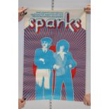 A original Leeds university Union concert poster from 1970's The Sparks. Size approx 73cm x 49cm