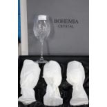 A box set of four Bohemia Crystal glasses