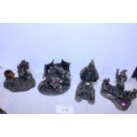 Four assorted Myth and Magic figures models 3106, 6226, 6220, 3115