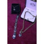 Two quality costume jewellery bracelet and necklace including Monet and Juicy Couture and a sliver