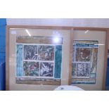 Two framed collages postage unavailable