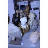 A selection of assorted figurines & busts etc. Postage unavailable