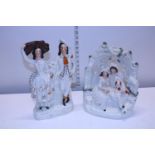 Two antique Staffordshire flat back figures