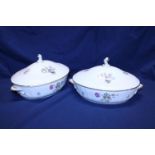 A pair of lidded Royal Copenhagen Tureens model 9101702