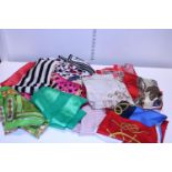 A selection of assorted scarves