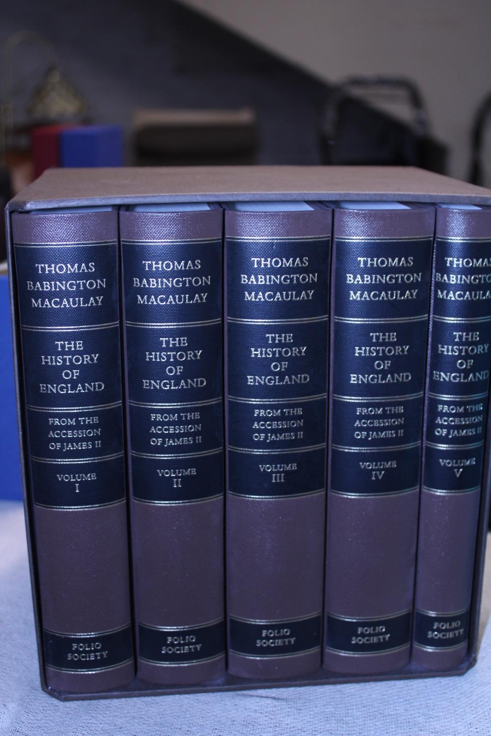 A Folio Society five volume set 'Macaulay History of England from the Accession of James II