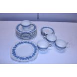 A selection of vintage Wedgewood embossed Queens ware