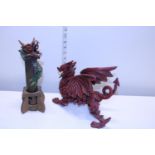Two dragon figurines
