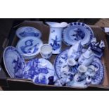 A box of vintage Delph ware pottery postage unavailable