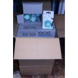 Three boxes of new EOS lip balm