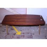 A mid-century style coffee table, postage unavailable