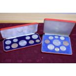 Two cased ERII 1965 coin sets