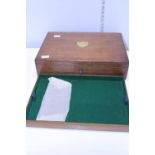 A good quality oak box with inner tray with key