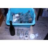 A job lot of assorted antique bottles and stoneware, postage unavailable