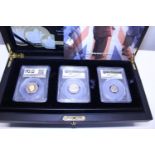 A Hatton's of London 2020 VE Day 75th Anniversary Gold Deluxe Set consisting of A full sovereign,