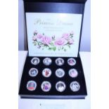 A Princess Diana photographic collection 2021 silver plated 12 coin set