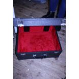 A black vintage lockable case