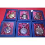Six boxed collectable pocket watches
