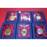 Six boxed collectable pocket watches