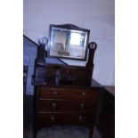 A vintage Edwardian dressing table with mirror. postage unavailable.
