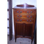A vintage wooden music cabinet. postage unavailable.