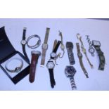 A job lot of assorted watches etc