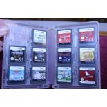 Seventeen Nintendo DS games in a case